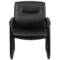 Emma and Oliver Big & Tall 500 lb. Rated Leather Executive Side Reception Chair with Clean Line Stitching and Sled Base